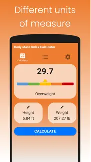 body mass index calculator app iphone screenshot 2