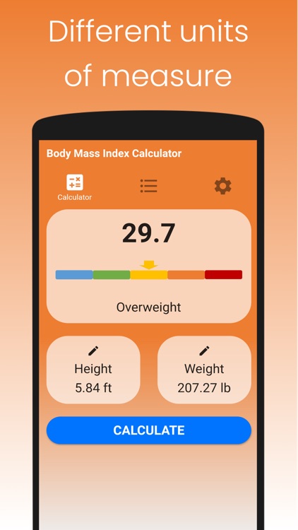 Body Mass Index Calculator App