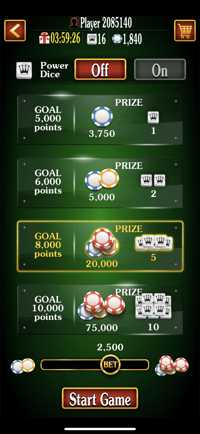 Farkle Craps Dice Game Online