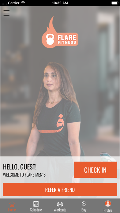 Flare Fitness. Screenshot