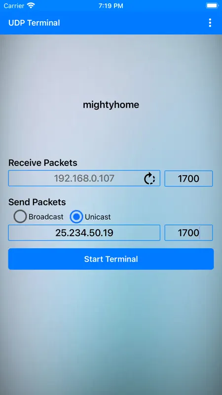 UDP Terminal screenshot 1 of 6