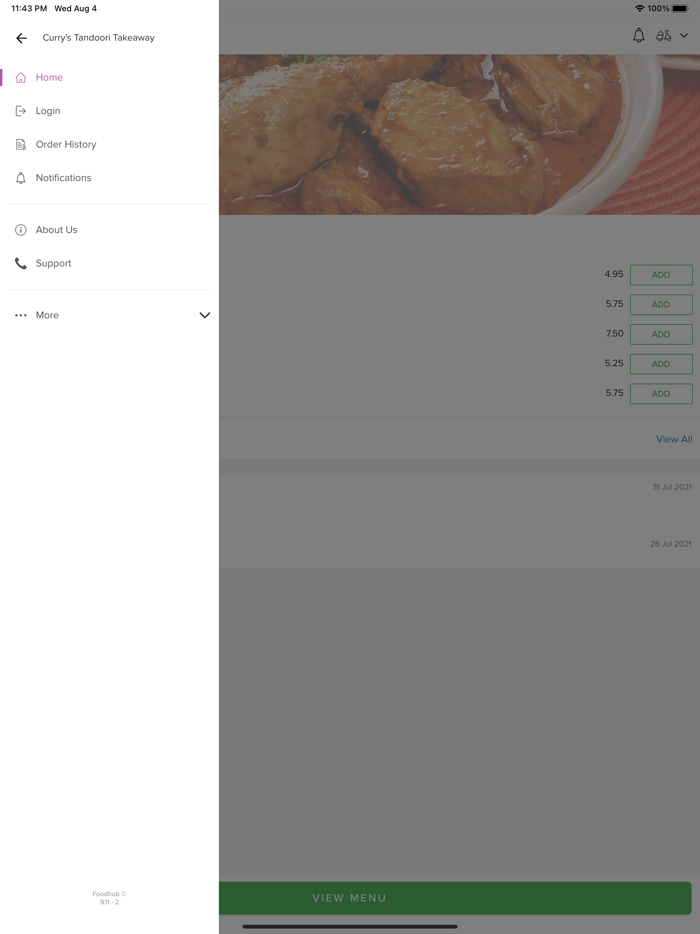 Currys tandoori takeaway