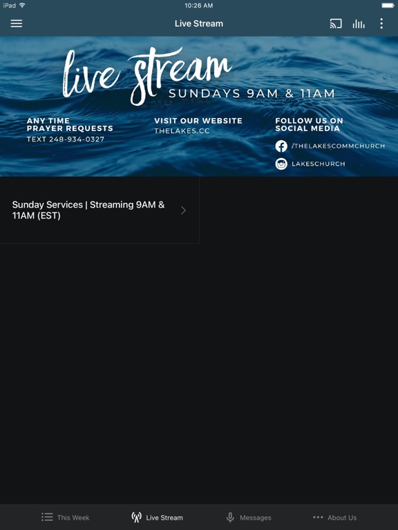 The Lakes Church Waterford iPad screenshot 2 - Lifestyle app