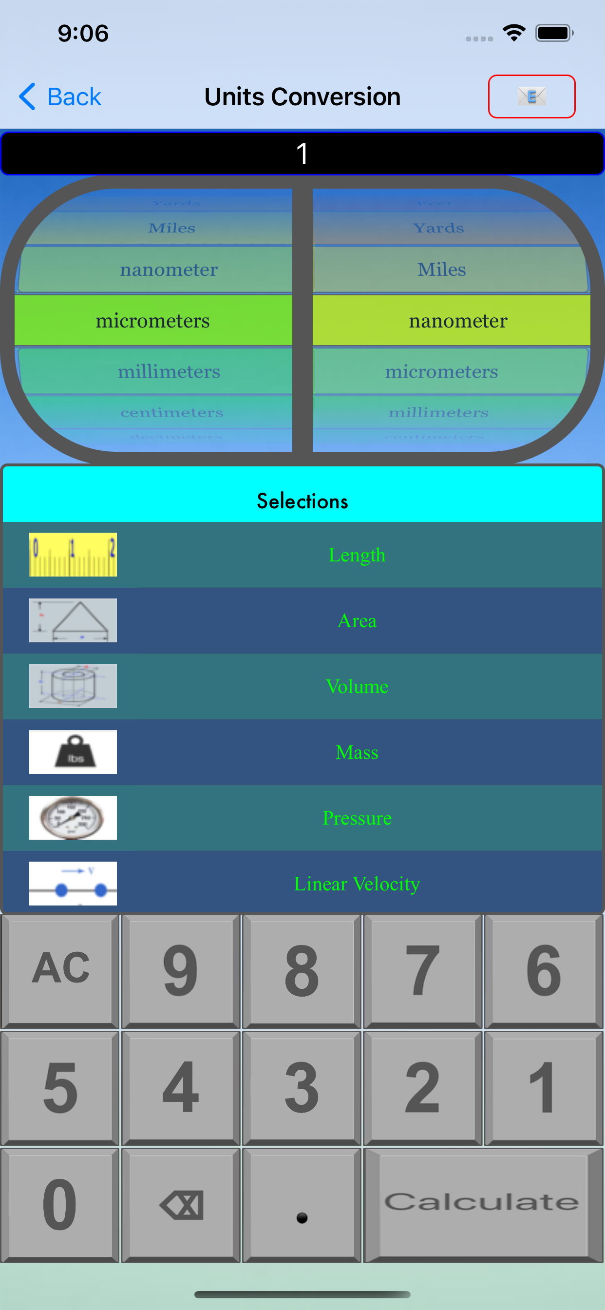 Dimensions Lite Calculator