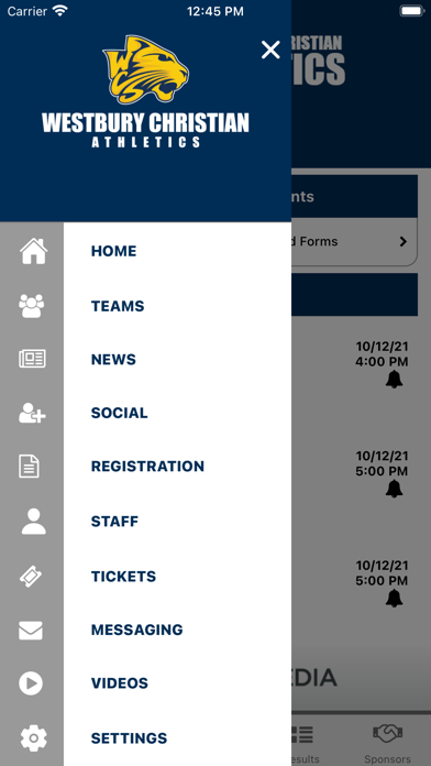 Westbury Christian Athletics Screenshot