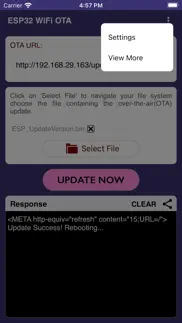esp32 wifi ota iphone screenshot 1