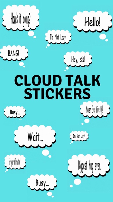 Cloud talk stickers Screenshot