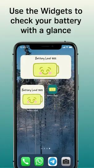 Screenshot von Battery Level Widget auf dem iPhone 1