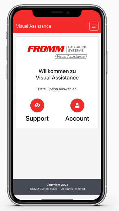 FROMM Visual Assistance Screenshot