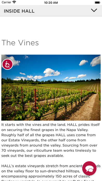 HALL Wines Screenshot
