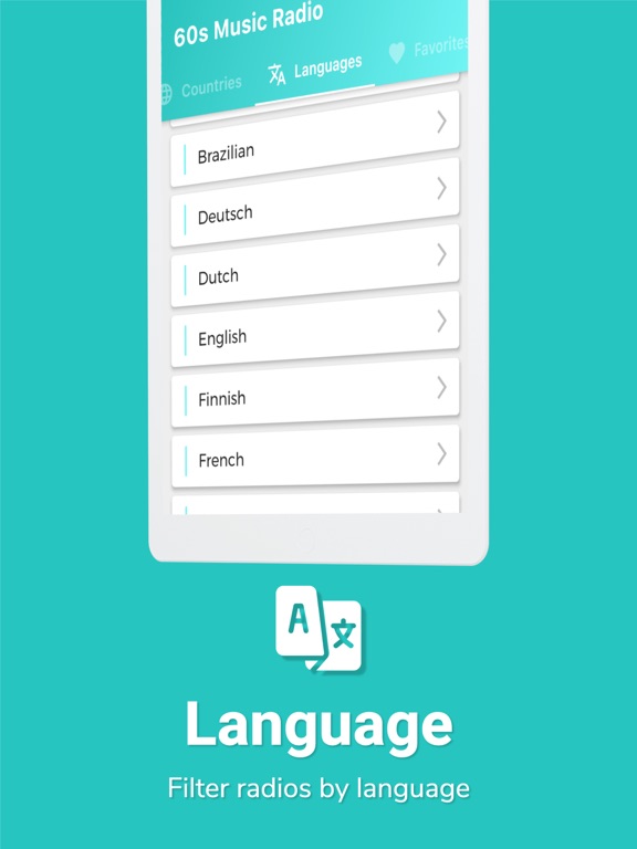 60s Music - 60s Radio iPad screenshot 4 - Music app