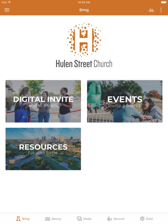 Hulen Street Church App iPad screenshot 1 - Education app