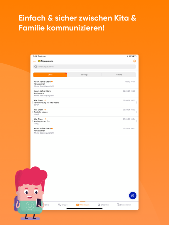Screenshot #5 pour KidsFox - der Kita-Messenger