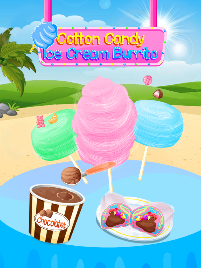 Cotton Candy Ice Cream Burrito