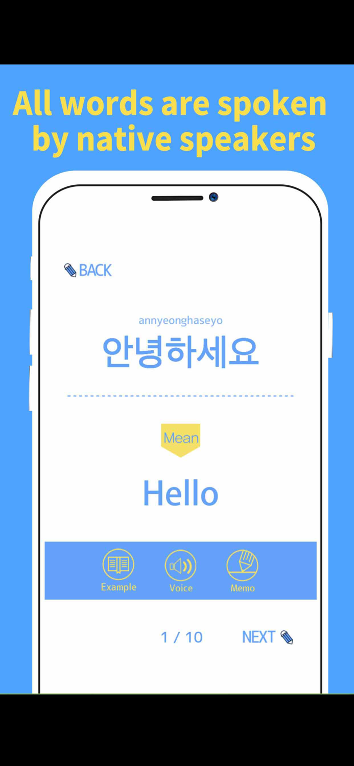 Learn Korean words - HangulApp