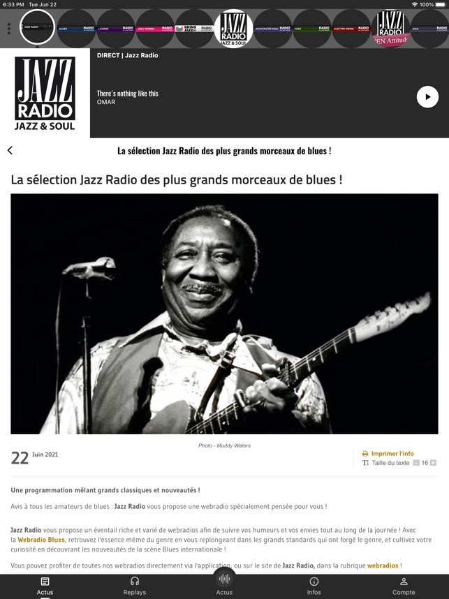 Jazz radio blues store