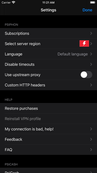 Screenshot #10 for Psiphon