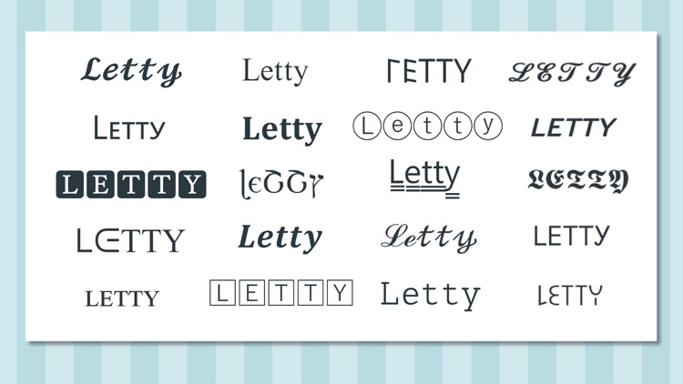 LETTY-Font change, cute text