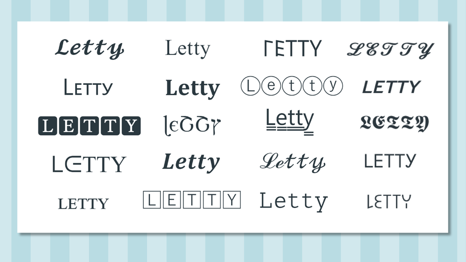 #2. LETTY-Font change, cute text (iOS) 由: Yournet