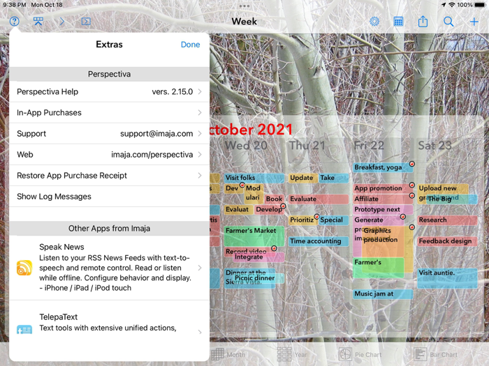 Perspectiva Calendars Charts