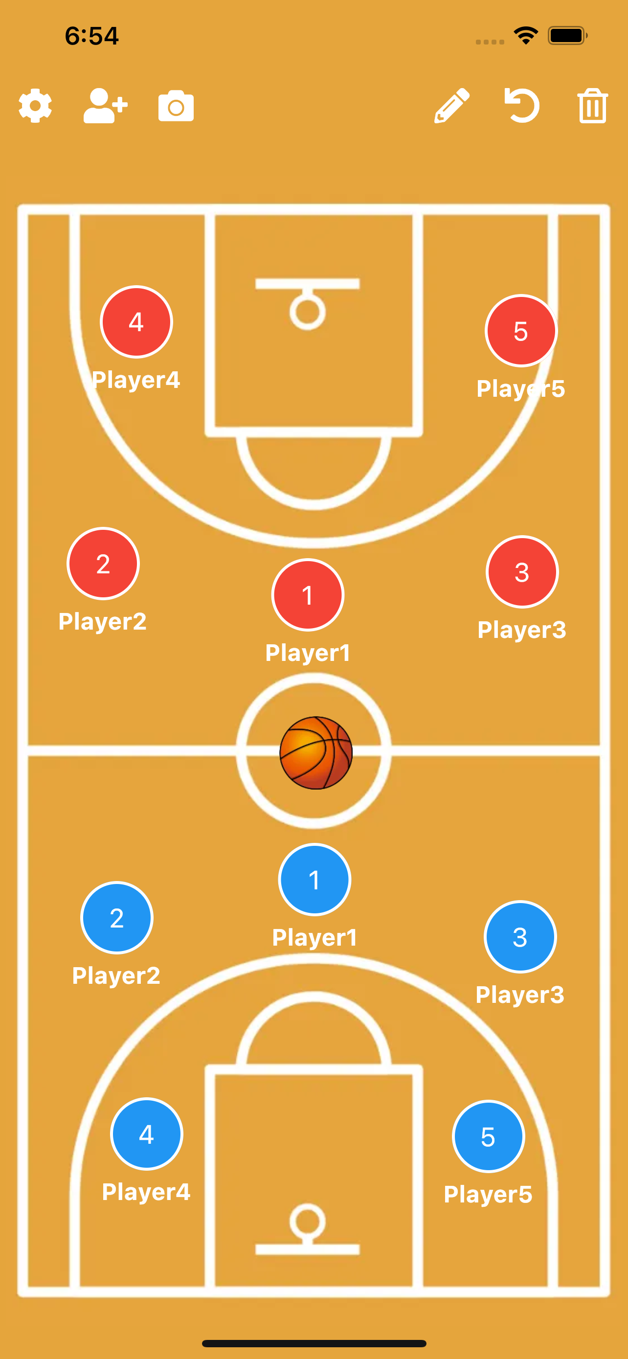Simple Basketball Tactic Board