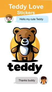 teddy love stickers iphone screenshot 2