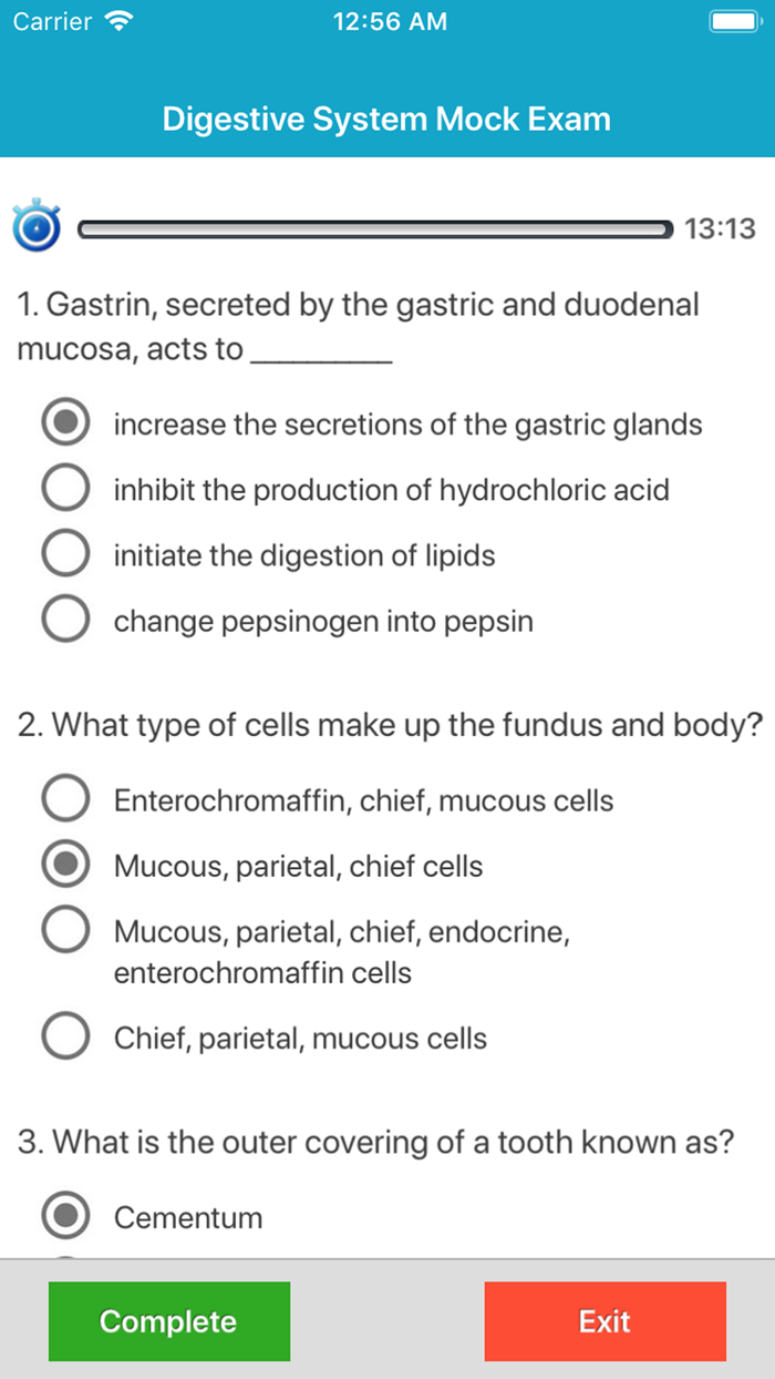 Digestive System Quizzes