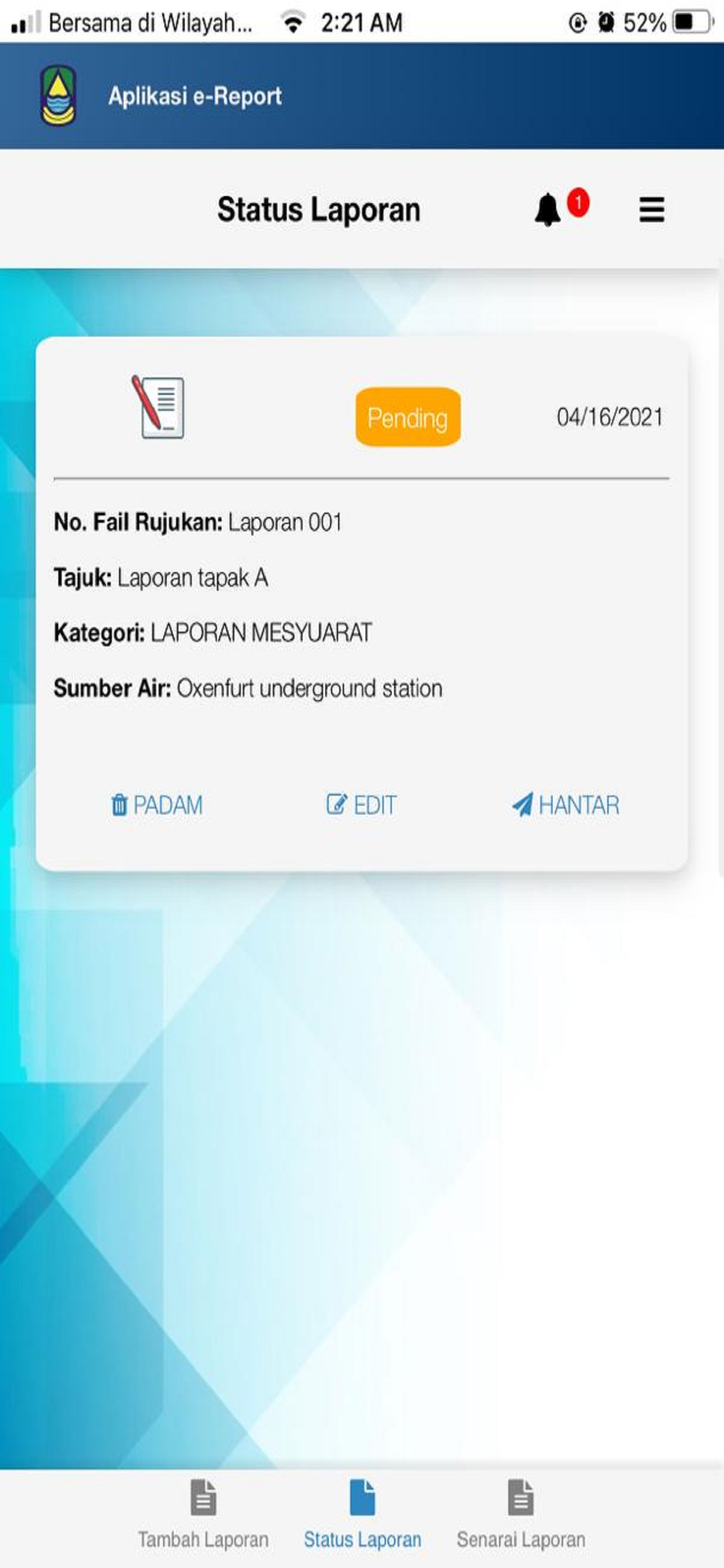 Aplikasi e-Report