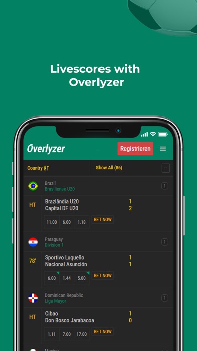 Overlyzer Live Soccer Trends Screenshot
