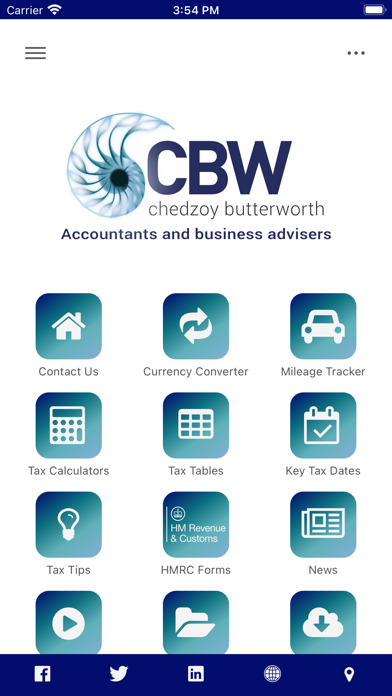 CBW Accountants Screenshot