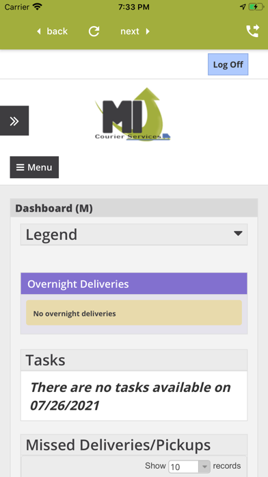 M I Courier Services Screenshot