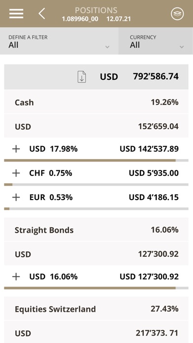 Baumann & Cie E-Banking Screenshot