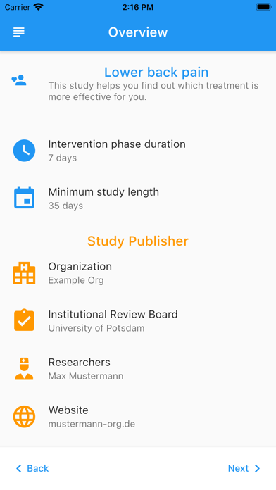 StudyU Health Screenshot