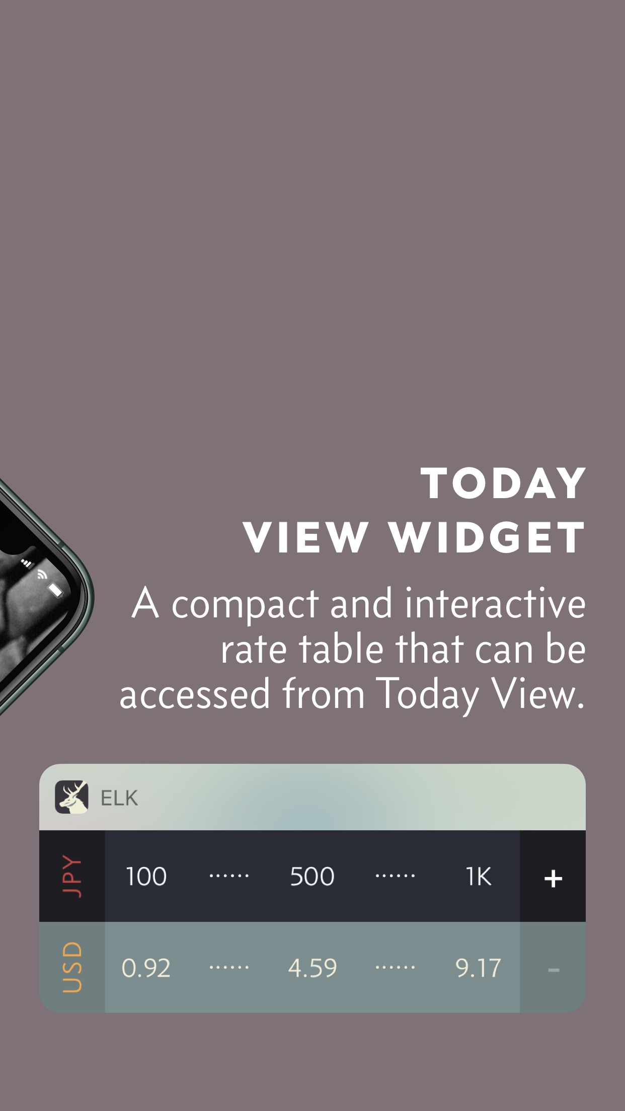 Screenshot do app Elk - Conversor de Moedas