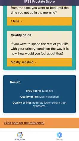 Game screenshot Urology IPSS Prostate Score apk