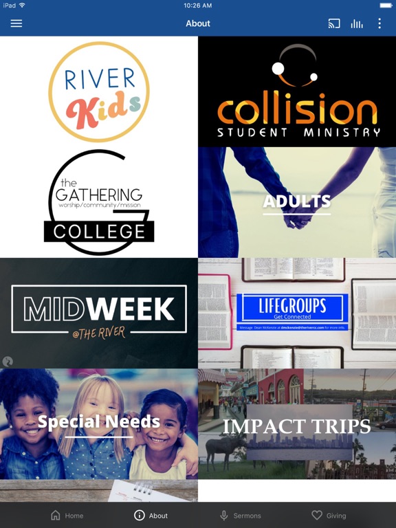 The River Community Church iPad screenshot 2 - Lifestyle app