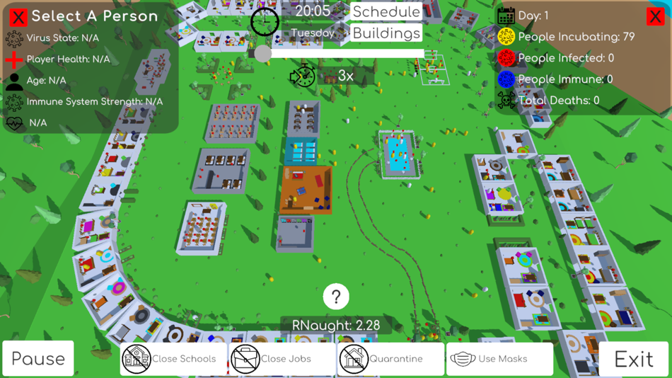 #3. Realistic Virus Simulator (iOS) 由: Andres Brockmann