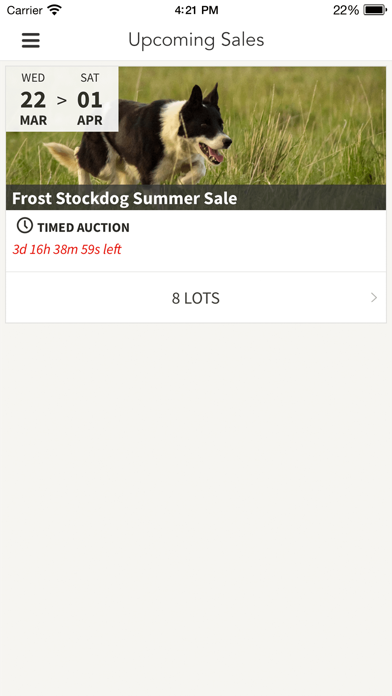 Frost Stockdog Sales Screenshot