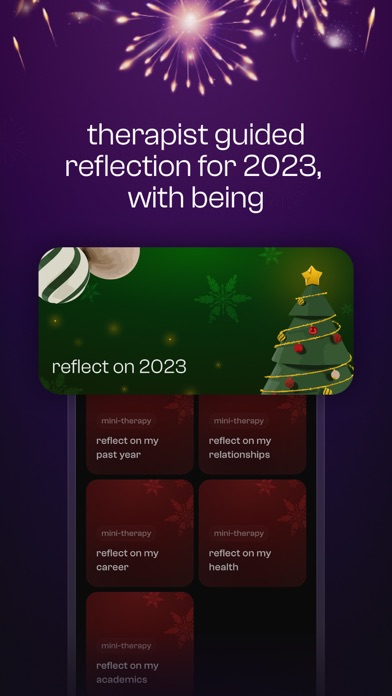 being: ai therapy, CBT journal Screenshot