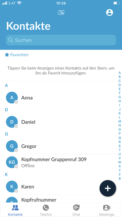 Drei Unified Communications Screenshot