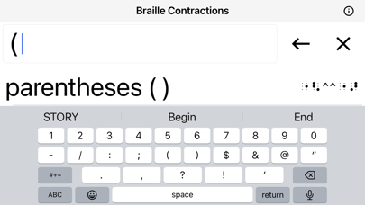 Braille Contraction Lookup Screenshot