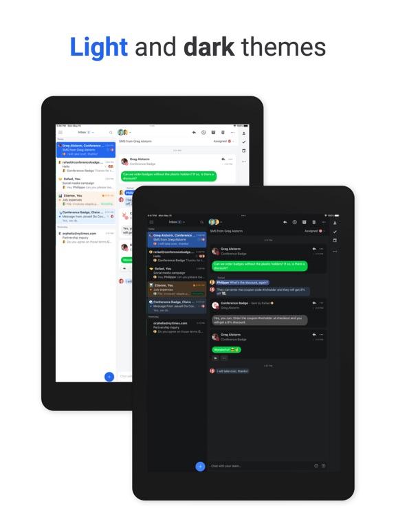 Missive - Email, Chat & Tasks iPad screenshot 5 - Business app