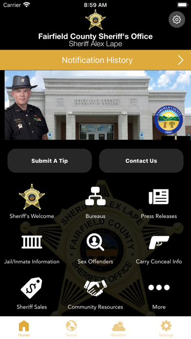 Fairfield County Sheriff Ohio Screenshot