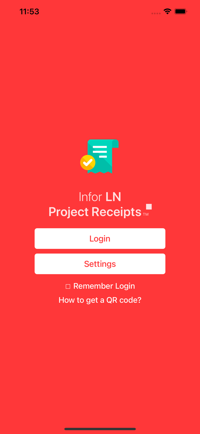 Infor LN Project Receipts