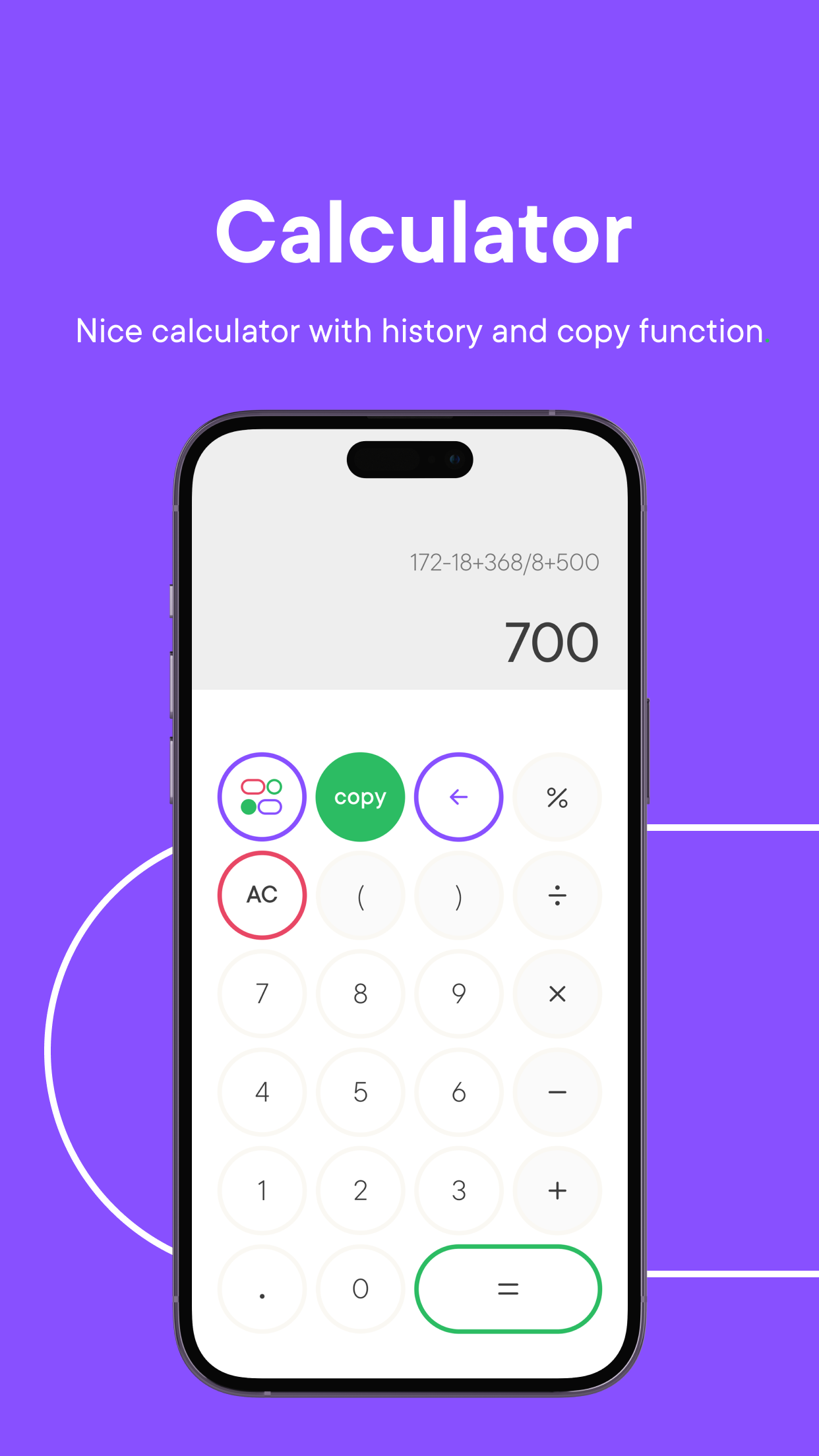 Calculator ÷