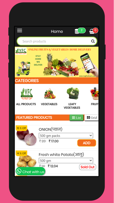 Vegfruitscart Screenshot