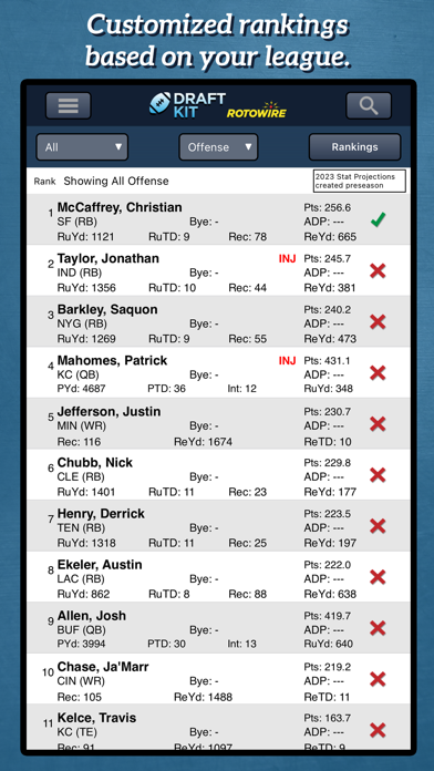 Fantasy Football Draft Kit '23 Screenshot