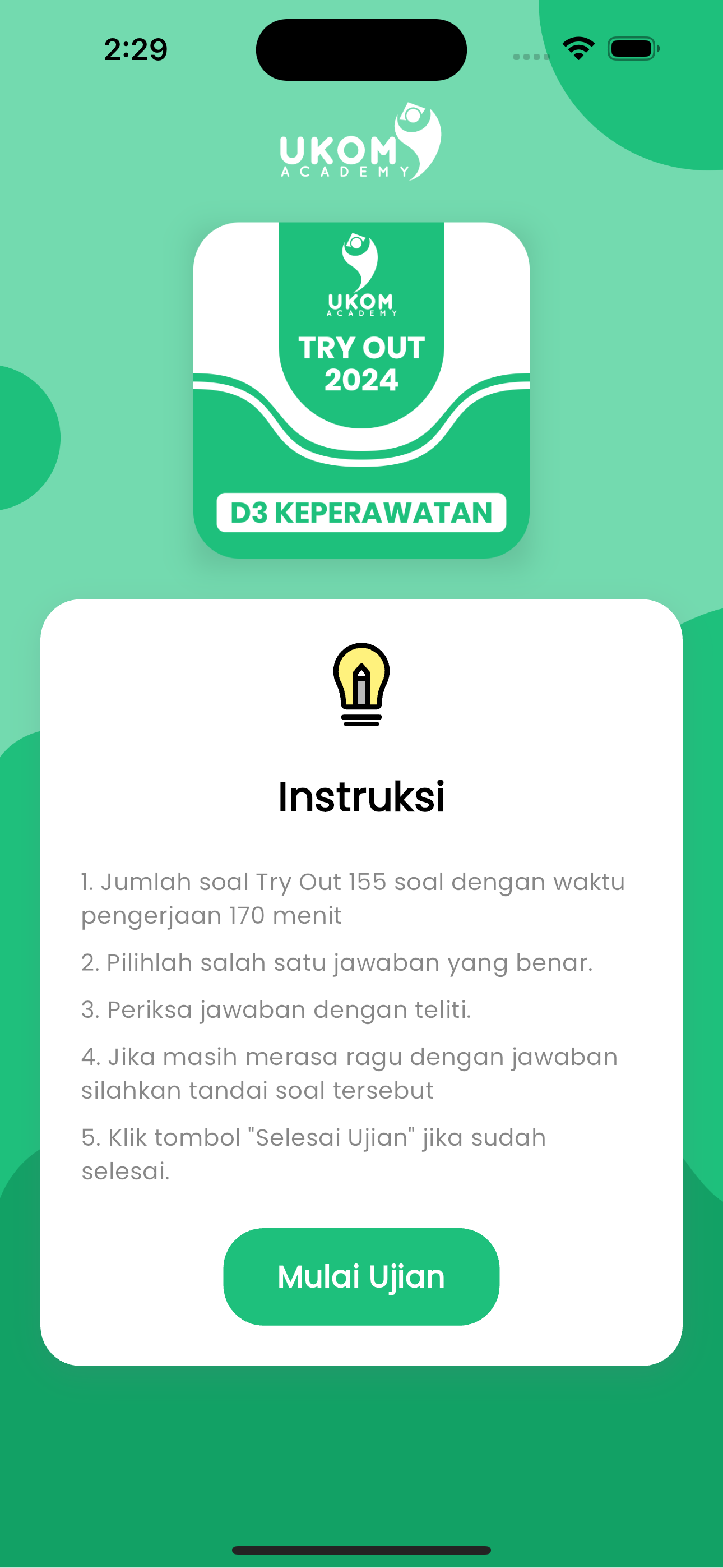 Tryout UKOM D3 Keperawatan