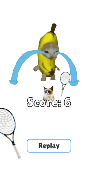 Cat Playing Tennis Screenshot