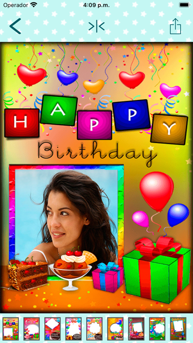 Happy birthday frames cards . Screenshot